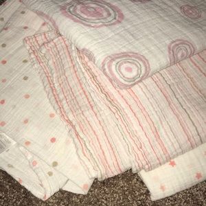 Aden by Aden and Anais swaddle blankets.